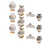 BESPORTBLE Lot de 12 Figurines Miniatures de Hiboux en Résine Décorations Compactes pour Micro-Paysages Bureaux et Jardins Ornement Animalier Solide et Transportable