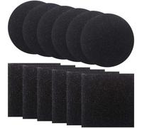 BESPORTBLE Lot de 12 Filtres à Charbon de Bois pour Seaux à Compost Cuisine 6 Carrés 6 Ronds Coton Filtrant Haute Absorption Anti-Odeurs Accessoires de Remplacement pour Bacs à Compost