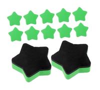 BESPORTBLE Lot de 12 Gommes Magnétiques pour Tableau Blanc et Noir Mini Effaceurs en Feutre EVA Verts D’Étoile Accessoire Portable pour Salle de Classe Bureau et Maison Nettoyage à Sec