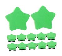 BESPORTBLE Lot de 12 Mini Effaceurs Magnétiques en Feutre EVA D’Étoile Verte Accessoire Portable pour Tableau Blanc et Tableau Noir Nettoyant à Sec pour Salle de Classe Bureau et Maison