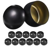 BESPORTBLE Lot de 12 Pots à Bougies en Métal Noir 8oz Couvercles Boîtes à Bougies Parfumées DIY Récipient Métallique Solide pour Décoratives et Stockage Usage Maison et Voyage