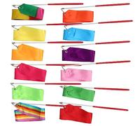 BESPORTBLE Lot de 12 Rubans Rythmiques Gonflables pour Barre De Gymnastique Autocollants Décoratifs Ruban De Danse Arc-en-Ciel Ruban De Danse Ruban Rythmique pour Équipement De