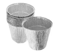 BESPORTBLE Lot de 12 Sacs récupérateurs de Graisse pour seaux : seaux jetables Profonds en Aluminium de 830 ML - Sacs récupérateurs de Graisse pour Barbecue, Camping et Cuisine (argenté)