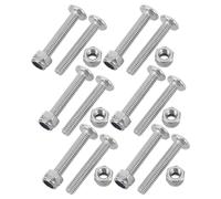 BESPORTBLE Lot de 12 Sets de Vis et Écrous M4X25 MM Métalliques pour Foot - Kit de Fixation et Pièces Détachées pour Réparation Meubles Foot - Boulons de Montage Robustes pour Entretien et