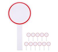 BESPORTBLE Lot de 12 Tableaux Blancs Portables Effaçables à Sec 10x20 Cm, Plaque de Score Réutilisable Rouge, Tableau de Bord Multi-Usage pour Arbitres et Entraîneurs, Accessoire Sportif