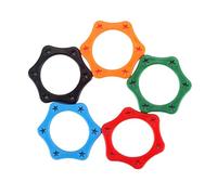 BESPORTBLE Lot de 16 Anneaux Antidérapants Hexagonaux pour Microphone, Supports en Plastique Orange et Rouge, Protection Anti-roulement pour Microphone Portable Standard, Accessoires