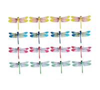 BESPORTBLE Lot De 16 Libellules Décoratives Amovibles Pour Rideaux, 14 Cm, Polypropylène Solide, Couleurs Rouges, Bleues, Jaunes Et Vertes, Accessoires Décoratifs Pour Maison Et Jardin Extérieur