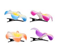 BESPORTBLE Lot De 18 Pinces à Cheveux Fleur De Plumeria Hawaïenne Artificielle Colorée, Clips Décoratifs Pour Femmes, Accessoires Coiffure Pour Fêtes Plage Et Occasions Estivales