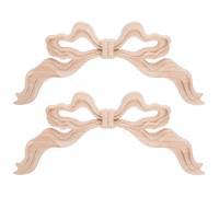 BESPORTBLE Lot de 2 Appliques Murales en Bois Massif Sculpté de Nœud, Panneau Décoratif Européen Non Peint, Pièces Décoratives en Bois pour Meubles et Murs, Décoration Vintage pour