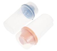 BESPORTBLE Lot de 2 Boîtes de Rangement pour Lessive Petites Tailles, Flacons Rechargeables en Plastique Abs, Couleurs Orange et Bleu Foncé, Étanches et Pratiques pour Salle de Bain Cuisine