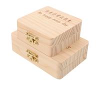 BESPORTBLE Lot de 2 boîtes porte-dents pour enfants : Boîte à souvenirs pour bébé avec flacon en verre pour conserver les dents de lait, le cordon ombilical et les cheveux du fœtus.