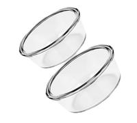 BESPORTBLE Lot de 2 Bols à Four en Verre Trempé 650Ml 1000Ml Saladier Rond Résistant à la Chaleur Antiadhésif et Compatible Four à Air Chaud Vaisselle de Cuisson Polyvalente pour Maison