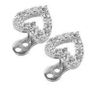 BESPORTBLE Lot De 2 Boucles D'oreilles À Tige En Forme De Cœur Pour Le Nez Et Les Oreilles, À Plat, Pour Femmes Et Hommes