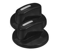 BESPORTBLE Lot de 2 Boutons de Commande Minuterie en Plastique Abs Noir pour Cuisinière Électrique et Four, Axe 6mm, Contrôle Précis Pointeur Facile à Identifier