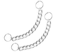 BESPORTBLE Lot de 2 Breloques pour Chaussures en Chaîne Acrylique Argentée 12 Perles Décoratives Accessoires DIY pour Sandales et Chaussures Décoration et Légère pour Usage Quotidien et