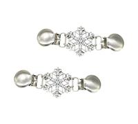 BESPORTBLE Lot de 2 Broches Décoratives de Flocon de Neige Alliage Accessoires pour Vêtements et Écharpes pour Mariage Cérémonie et Usage Quotidien 2 Pièces