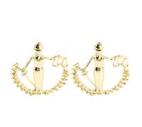 BESPORTBLE Lot de 2 Broches Dorées en Métal Signe Balance Insignes de Revers pour Costume de Juge et Avocat Accessoires de Déesse Grecque Décoration Élégante pour Col et Revers Usage