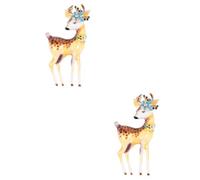 BESPORTBLE Lot De 2 Broches En Alliage De Zinc En Forme De Cerf Motif Dessin Animé Motif Marguerite Pour Halloween Mignonnes Et Élégantes Pour Femme Délicate