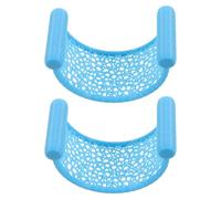 BESPORTBLE Lot de 2 Cachettes Flottantes Bleues pour Betta, Plateforme de Repos de Feuille pour Aquarium, Étagère Suspendue pour Aquarium Nano, Abri Apaisant pour Petits Poissons et