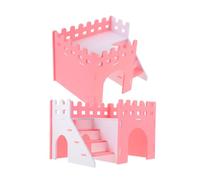 BESPORTBLE Lot De 2 Cachettes pour Hamsters Et Cochons d'Inde Château Villa À Deux Étages avec Échelle Robuste pour Le Et Le Jeu des Petits