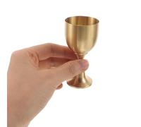 BESPORTBLE Lot de 2 Calices en Laiton Doré Vintage Grandes Coupes d'Autel Décoratives Mini Calices Médiévaux pour Communion Cérémonies Religieuses et Décoration Renaissance Verres