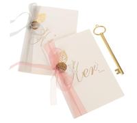 BESPORTBLE Lot de 2 Cartes de Vœux de Mariage Ruban Soyeux, Format Pratique, Couleurs Assorties, pour Discours, Serments et Félicitations Lors de Cérémonies et Banquets