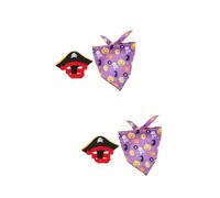 BESPORTBLE Lot De 2 Costumes De Chat Uniques pour Chats Uniquement Ensemble Chapeau Et Écharpe De Pirate Cosplay Accessoires Photo pour Animaux De Compagnie De Fête Dhalloween