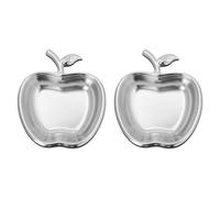 BESPORTBLE Lot de 2 Coupelles à Sauce en Acier Inoxydable 304 Petites Assiettes à Trempette Multifonctions Soucoupes à Condiments Cuisine et Apéritif Design Compact et Robuste