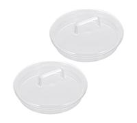 BESPORTBLE Lot de 2 Couvercles en Verre Transparents pour Bocaux de Rangement Compatibles Bouteilles en Verre Couvercles de Rechange Pratiques Cuisine Anti-Poussière et Étanches Diamètre