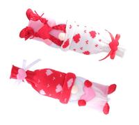 BESPORTBLE Lot de 2 Couvre-Bouteilles de Vin Rouge Saint-Valentin Housses Décoratives en Tissu Manchons de Bouteille Pratiques en Couple sans Visage Accessoires Maison pour Décoration