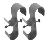 BESPORTBLE Lot de 2 Crochets de Piscine en Plastique Gris Résistants aux Intempéries pour Suspendre Serviettes et Équipements au Bord Piscine Accessoires Pratiques pour Organisation