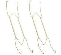 BESPORTBLE Lot de 2 Crochets Muraux à Ressort Invisibles pour Assiettes Décoratives Supports Robustes en Alliage Galvanisé 40 CM Adaptés Cuisine et Rangement Mural