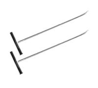 BESPORTBLE Lot de 2 Crochets T en Acier Inoxydable 38 CM X 10 MM Outil de Levage pour Plaques D’Égout Crochet de Levage Multifonction pour Portes Regards et Manutention Usage Domestique