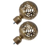 BESPORTBLE Lot de 2 Embouts de Tringle à Rideaux en Fer Forgé 3/4 Pouces Bouchons Décoratifs Ajourés Accessoires pour Tringles à Rideaux Adaptés à la Décoration Intérieure Faciles à