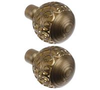 BESPORTBLE Lot de 2 Embouts Décoratifs en Fer Forgé Creux 3/4 Pouces pour Tringle à Rideaux Accessoires Élégants pour Décoration Intérieure Finition Soignée Compatibles Tringles Romaines