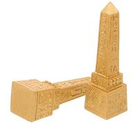 BESPORTBLE Lot de 2 Figurines D’Obélisques Égyptiens en Résine Décoration de Bureau et Intérieur Monuments de L’Égypte Antique Ornement de Table pour Maison et Bureau