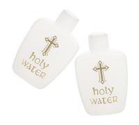 BESPORTBLE Lot de 2 Flacons d'eau Bénite 60 ML en Polyéthylène Croix, Petits Flacons Décoratifs pour Rituels Religieux, Baptême et Exorcisme, Contenants Cosmétiques Rechargeables