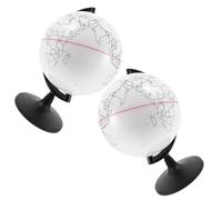 BESPORTBLE Lot De 2 Globes Vierges Soi-même Éducatifs 14,16 Cm, Modèles De Coloriage Effaçables pour Garçon Et Filles, Activités De Bricolage Et Apprentissage Géographique