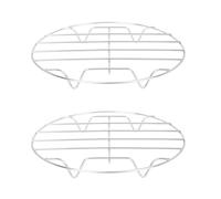 BESPORTBLE Lot de 2 Grilles à Vapeur Multifonctions en Acier Inoxydable Support Cuisson Vapeur pour Cuiseur à Riz Électrique Diamètre Moyen Adapté la Cuisine Maison Cuisson Saine des