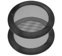 BESPORTBLE Lot de 2 Grilles de Protection pour Haut-Parleurs de 4 Pouces Cache Haut-Parleur Noir en Matériau Robuste Accessoire Audio pour Voiture Compatible Subwoofer Protection Solide
