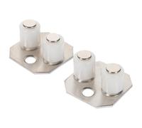 BESPORTBLE Lot de 2 Guides de Plancher pour Porte de Grange en Acier Inoxydable et Abs, Butée de Guidage Inférieure pour Porte Coulissante Bords Polis Lisses