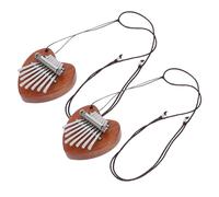 BESPORTBLE Lot De 2 Instruments Kalimba : Pendentif Kalimba Miniature En Forme De Cœur À 8 Tons, Idéal Pour Les Voyages, Idéal Pour Les Débutants.