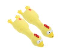 BESPORTBLE Lot De 2 Jouets Couineurs pour Chiots Et Petits Chiens en Latex en Forme De Poulet À Mâcher Sûrs Et Robustes