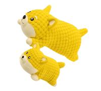 BESPORTBLE Lot De 2 Jouets Sonores pour Chiens Jouets De Dentition pour Grands Chiens pour Chiots en Latex Émulsion Jaune
