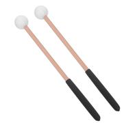 BESPORTBLE Lot de 2 Maillets de Percussion Tête Caoutchouc et Manche Bois 24 Cm, Maillets pour Xylophone, Marimba et Tongue Drum, Accessoires Polyvalents pour Instruments de Musique