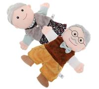 BESPORTBLE Lot de 2 Marionnettes à Main Réalistes Grand-père et Grand-mère en Peluche Douce, Marionnettes Éducatives pour Garçon et Filles et Adultes, Pédagogique Créatif pour Raconter