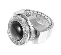 BESPORTBLE Lot De 2 Montres Numériques À Anneau Style Vintage Petite Montre Créative pour Homme Et Femme en Métal Argenté