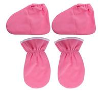 BESPORTBLE Lot De 2 Moufles Et Chaussettes En Cire De Paraffine Rose, Taille Unique, Soin Nourrissant Thermal Pour Mains Et Pieds, Réutilisables Et Lavables, Pour Soin à Domicile Et Spa