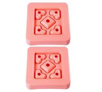 BESPORTBLE Lot de 2 Moules à Sandwich en Plastique Alimentaire Pp, Mini Format Cœur Rose, Accessoires Cuisine Légers et Portables, pour Atelier Pâtisserie et Goûters à Emporter