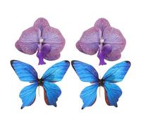 BESPORTBLE Lot De 2 Paires De Breloques Pour Chaussures D'Été Boucles De Chaussures 3D En Fausse Orchidée Et - Décorations De Sandales De Mariage Sur La Plage Pour Chaussures